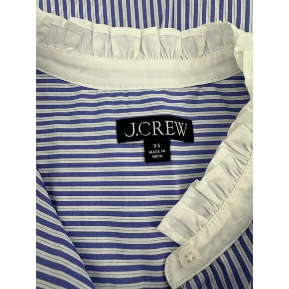 J. Crew Puff-sleeve button-front shirt in stripe - Picture 6 of 7